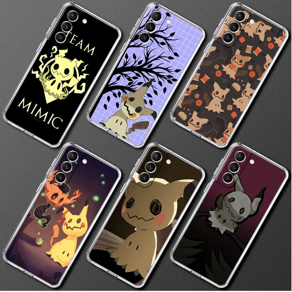 

Case For Samsung Galaxy S20 FE S22 Ultra S21 Plus Note 20 10 S10 Lite S9 S8 S10e Clear Soft Phone Cover Mimikyu Pokemon Funda
