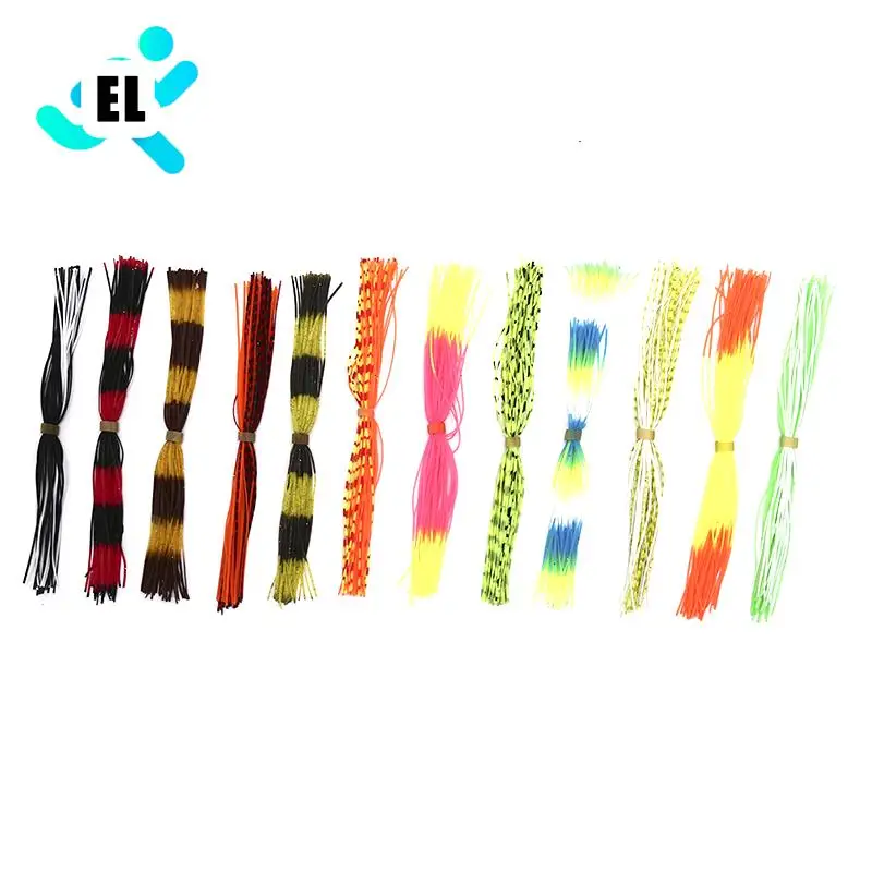 

600 шт./12 пучков, Разноцветные Силиконовые юбки для блесны