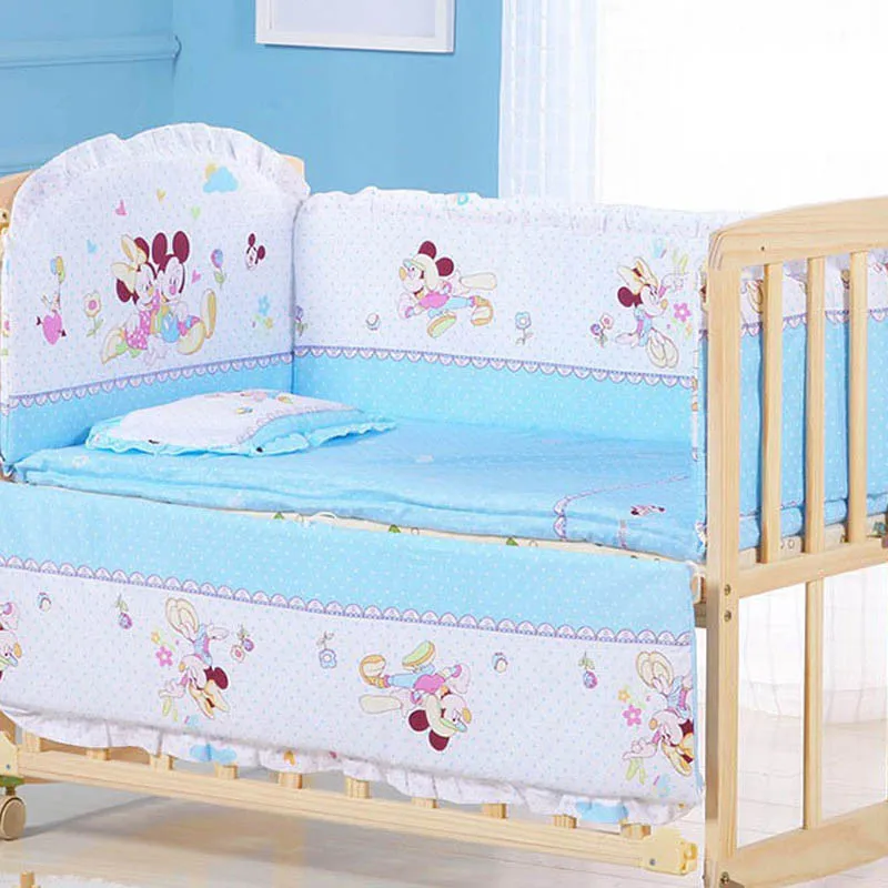 Baby Crib Bumper For Newborn Cotton Infant Bedding Set Detachable Zipper Bed Bumper Baby Room Decoration Cot Protector ZT131