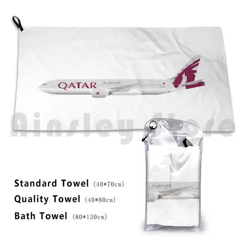 In Uniform-B777-Qatar Airways Bath Towel Beach Cushion Qatar Airways Aviation Boeing 777