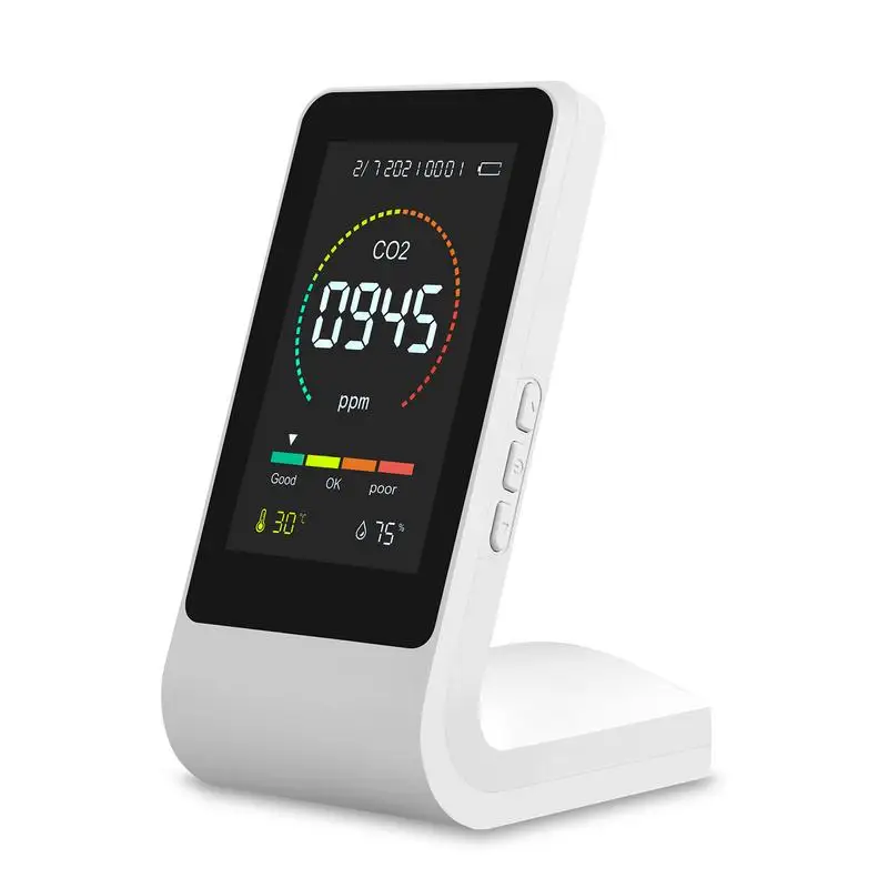 

Smart Air Quality Monitor 3-in-1 Portable Temperature Humidity Monitor CO2 Humidity And Temperature For Home Office Bedroom