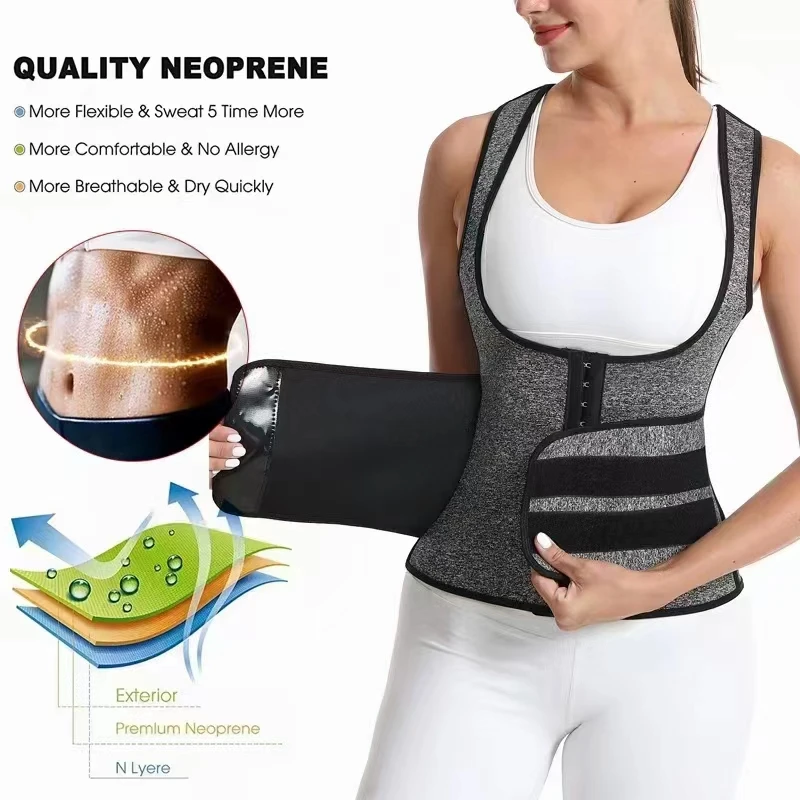 

Neoprene Sauna Sweat Waist Trainer Corset Trimmer Vest for Women Tummy Control Waist Cincher Body Shaper