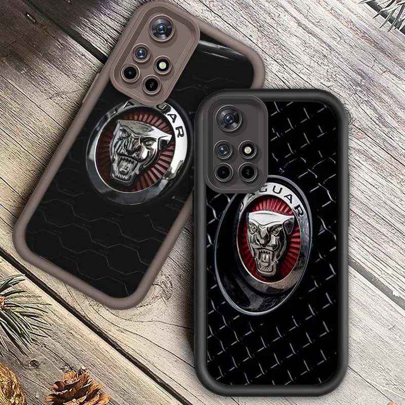 J-Jaguar Car Cool Popula Luxury для Xiaomi Redmi Note 14 13 13R 12 12R 11 11E 11T 11S Pro Plus 4G 5G Eye Ladder Мягкий чехол