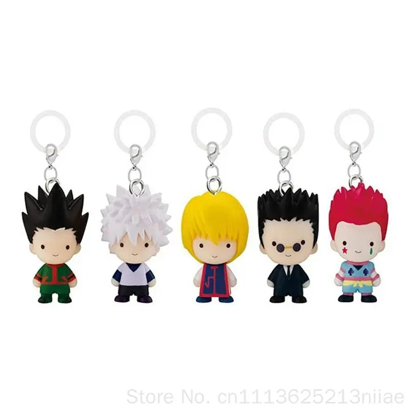 Фото Брелок-подвеска Bandai Gashapon Hunter X Hunter с мини-фигурками Гона, Килуа, Хисоки, Леорио, Курапики, украшение для сумки для фанатов аниме №5
