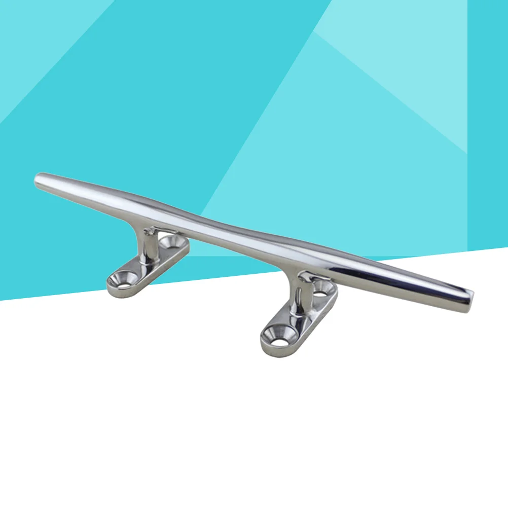 

4 Inch Marine Dock Cleat Stainless Steel Horn Shape Bollard Rope Holder(Silver)