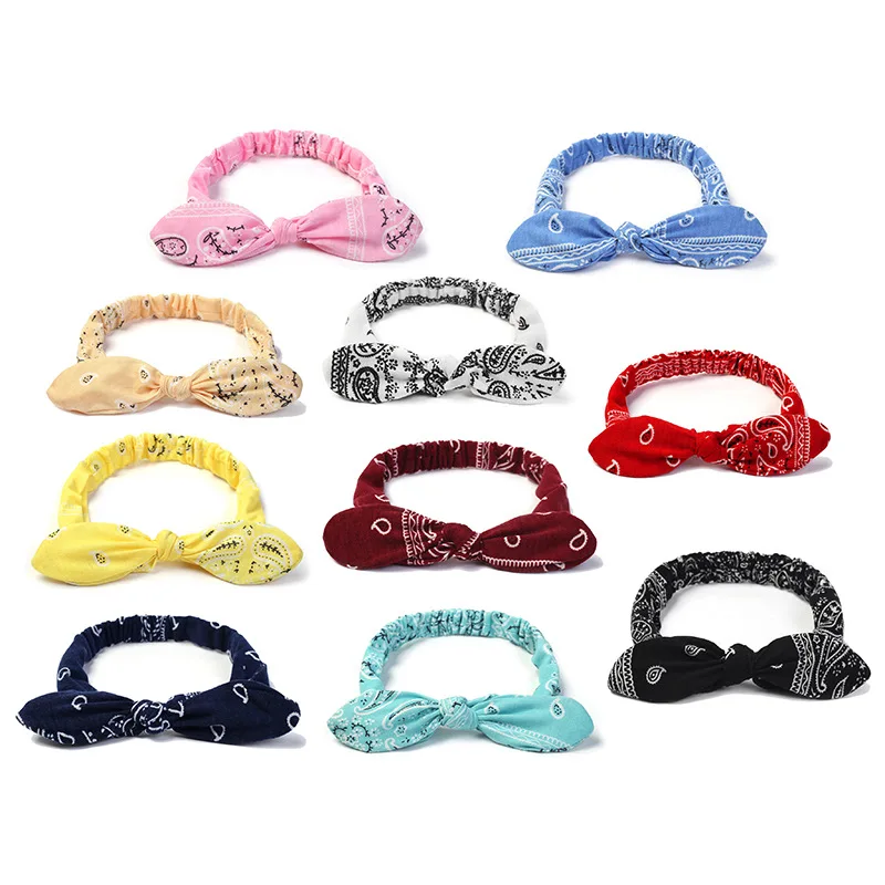 

Vintage Boho Women Solid Print Headbands Cross Knot Elastic Hairbands Bandanas Girls Hair Bands Hair Accessories