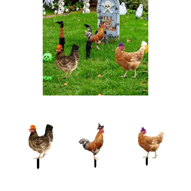 

E5BB Halloween Yard Signs Garden Stake Ground Insert for Outdoor Yard Decoration Lawn