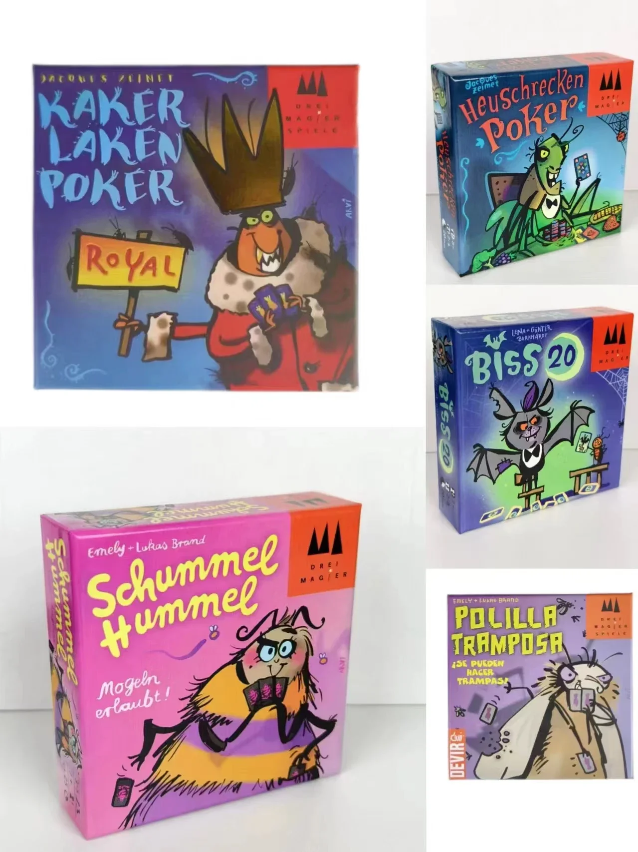 Juego de mesa Mogel Motte Royal Kaker Laken para 2-6 jugadores juego divertido Familia/Fiesta cartas