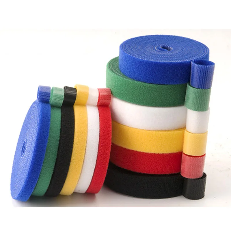 

5M/Roll 10/15/20mm Reusable Fastening Tape Cable Ties Double Side Hook Roll Hook and Loop Straps Wires Cords Organizer