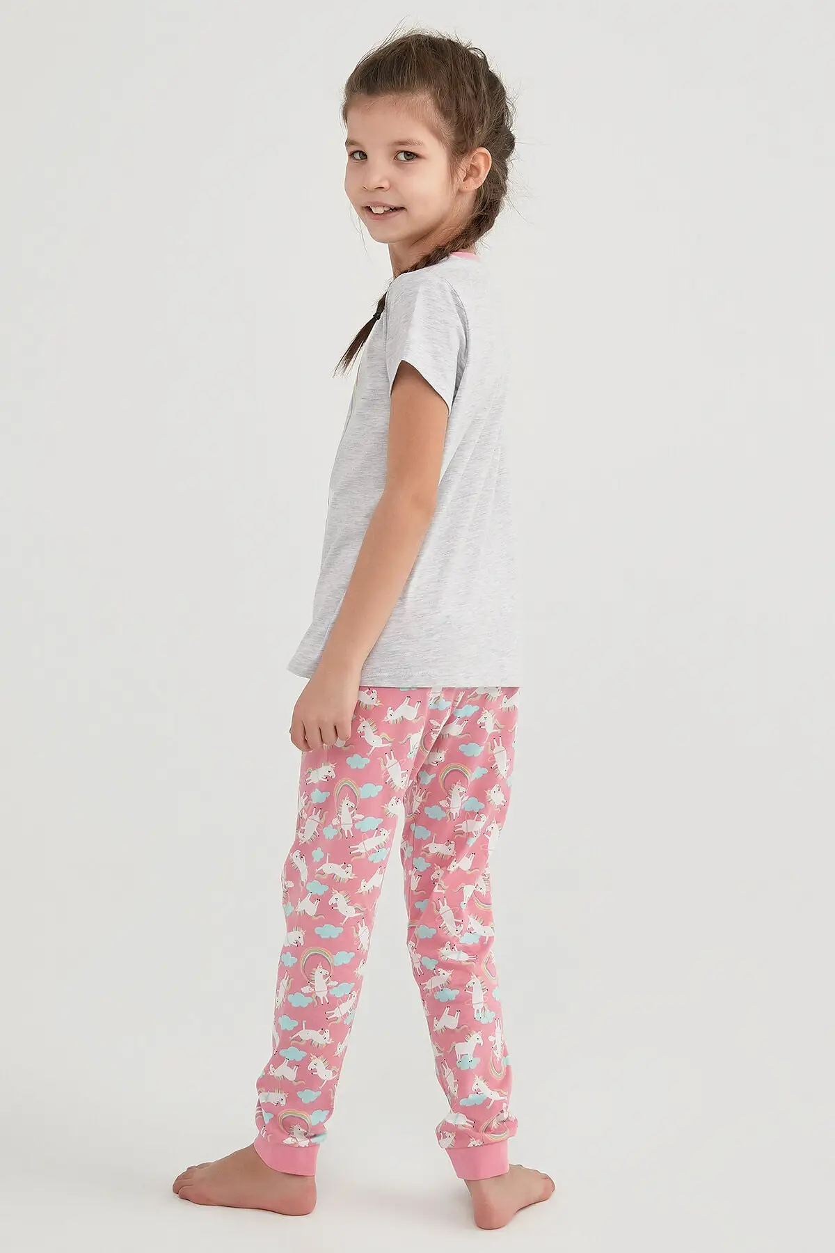 

Female Child Multicolour Playful Uncorns Ls- 4L Pajamas set