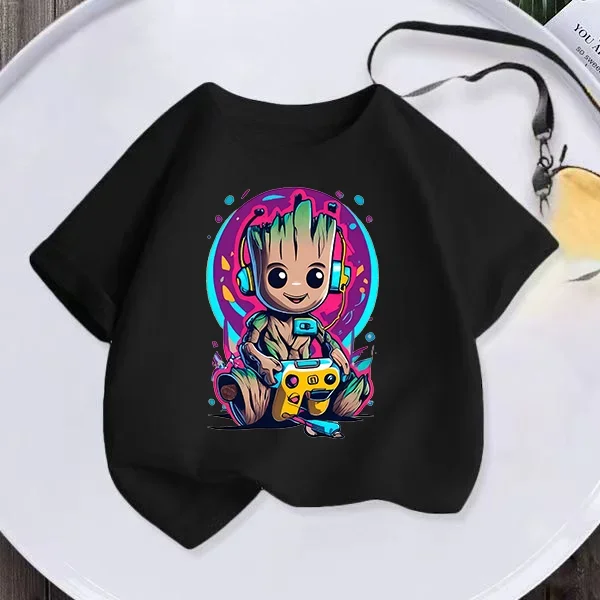 Детская Хлопковая Футболка С Короткими Рукавами Из Аниме-фильма Guardians Of The Galaxy Топ