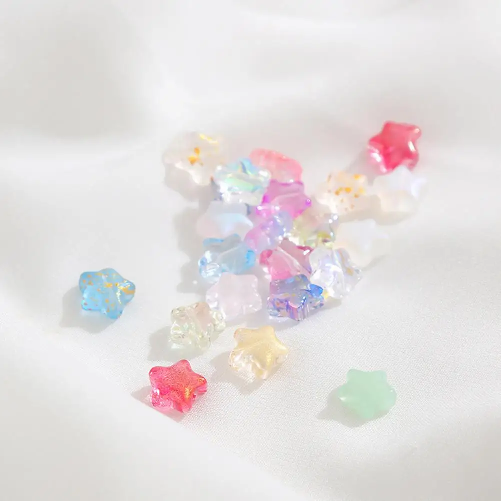 

10Pcs Unique DIY Phone Ornament No Fading DIY Charm Exquisite Heart Star Phone Case Bracelet Resin Accessories Wide Application