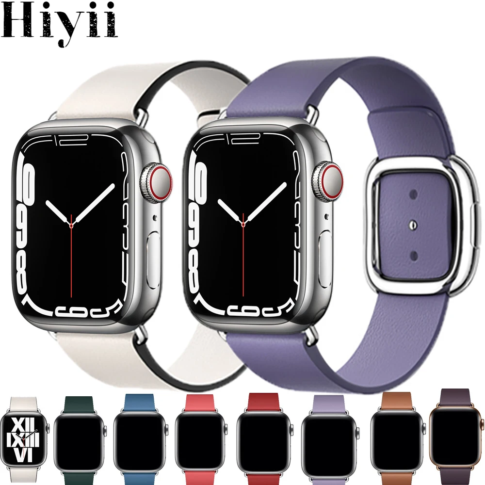 

Ремешок кожаный для Apple Watch band 45 мм 41 мм 44 мм/40 м 42 мм/38 мм