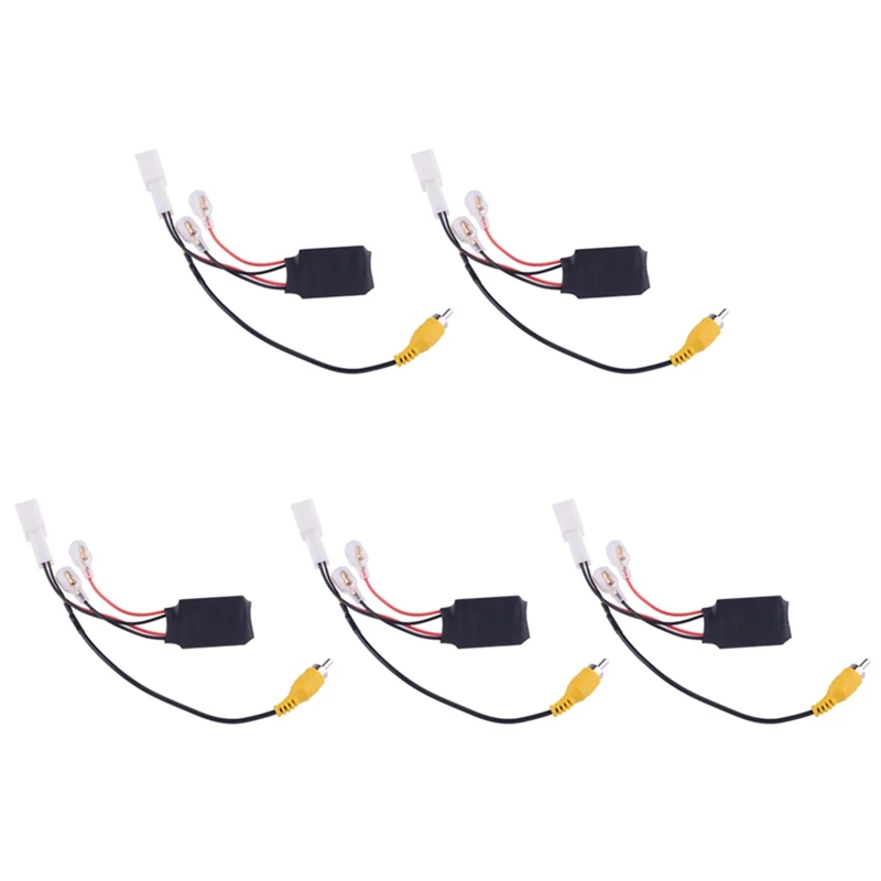 

5Pcs 4 Pin Car Reversing Camera Retention Cable Adapter Wiring Harness Cable Plug Reverse Connector Adapter for Toyota
