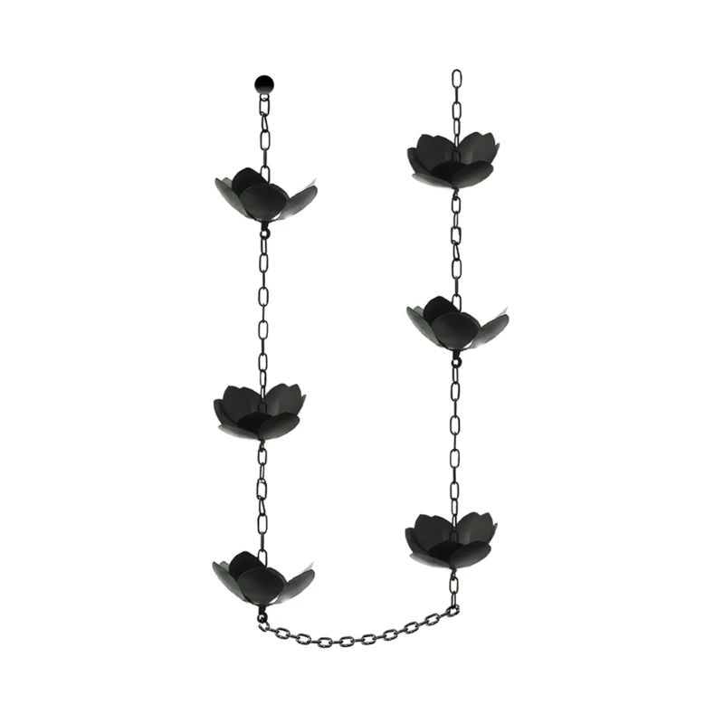Цепочка от дождя с цветами железные чашки цепь для желобов карнизов дренажа