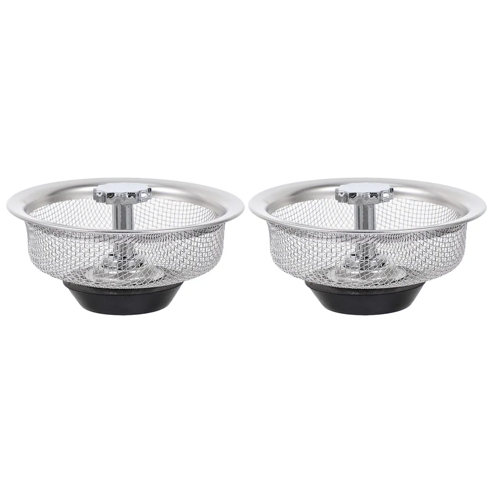 

2Pcs Stainer Hair Drain Basket Sink Catcher Metal Sink Strainer Sink Strainer Plug Drain Covers Strainer