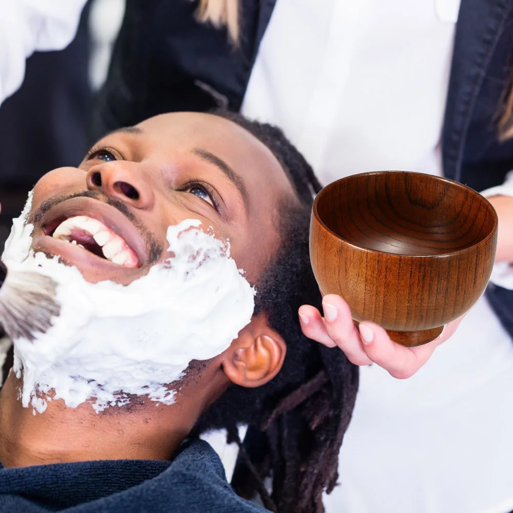 

Wooden Shaving Foam Cream Holder Bowl Beard Brush Bowl Soap Easy Clean Durable Cup for Household Healthy Care Face Supplies