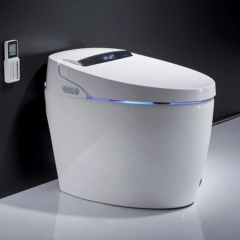 

High Quality Sensor Bathroom Intelligent Heated Smart Toilet Ceramic S Trap Siphonic Toilet Commodes