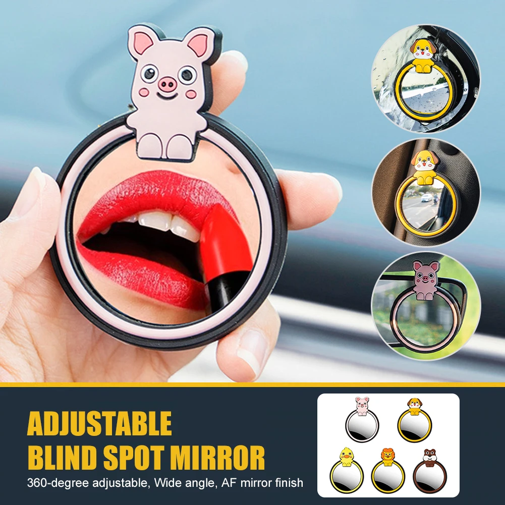 

2Pcs Wide Angle Blind Spot Mirror Self-Adhesive 360 Degree Adjustable HD Glass Convex Rear View Mirror Reverse Auxiliary Mirror