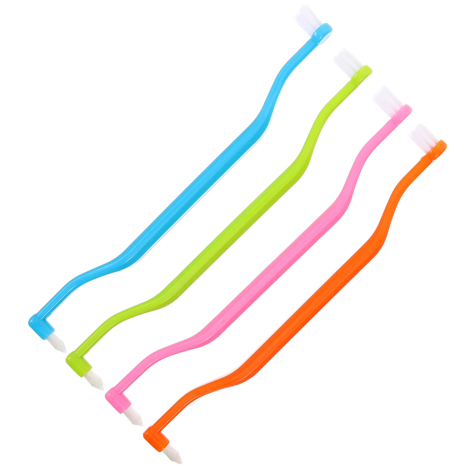 

4 Pcs Interdental Brushes Teeth Double Headed Orthodontics Daily Interspace Double-headed Tuft Toothbrushes Travel