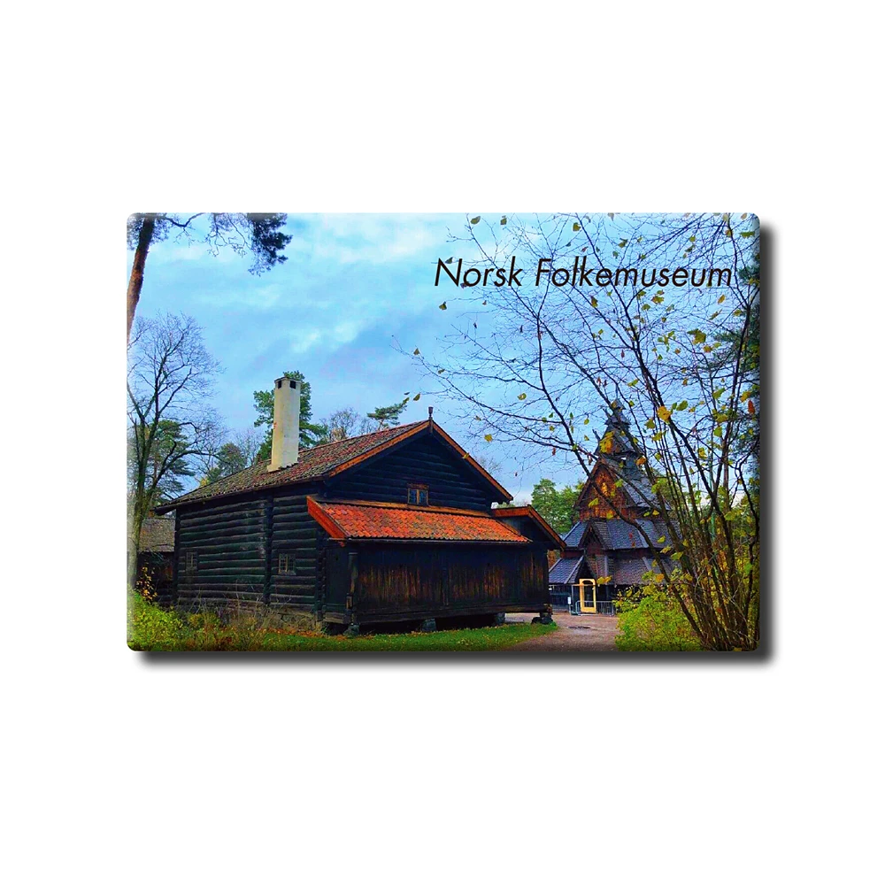 

Norway Oslo "Norwegian Folk Museum" Tourist Souvenir Tinplate Magnetic Refrigerator Sticker Rigid Creative Home Decoration 27123