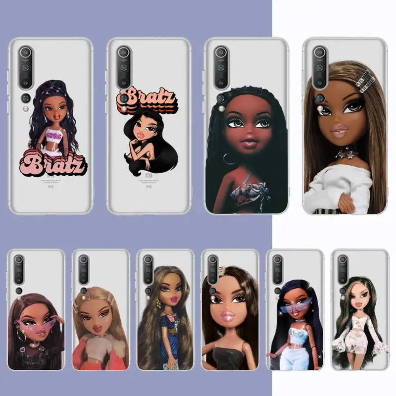 

Cute Bratz Doll Phone Case for Samsung S20 S10 lite S21 plus for Redmi Note8 9pro for Huawei P20 Clear Case