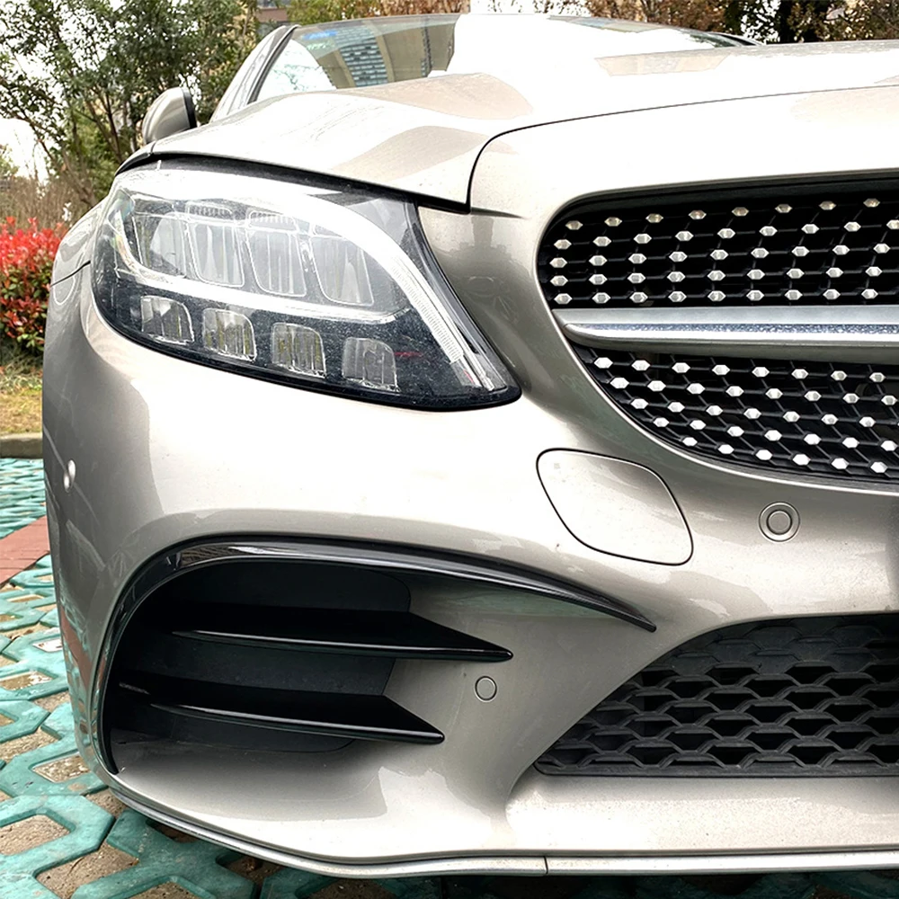Фото Накладка на воздухозаборник переднего бампера для Mercedes-Benz C-Class C200 C260 W205 C180 C200 C260 2019+ (рамка воздухозаборника, спойлер, сплиттер) №4