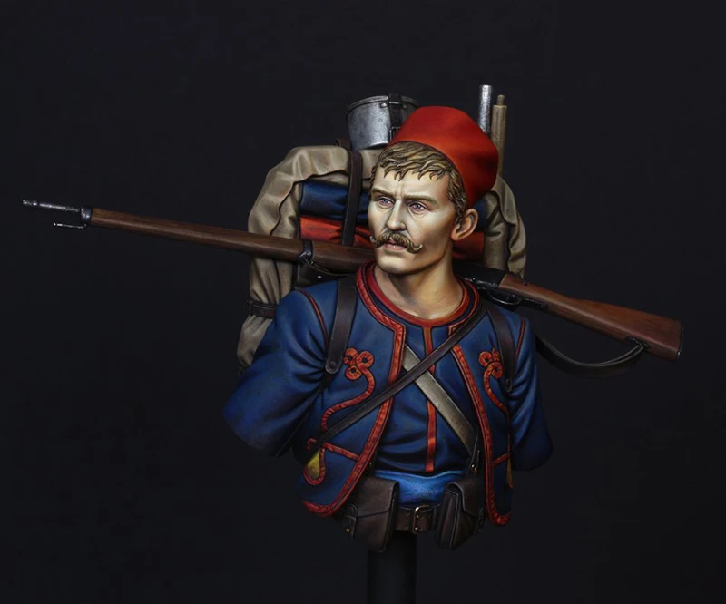 

1/10 Die-cast Resin Figure Model Assembly Kit Resin Bust World War I French Infantry Regiment Marching Soldiers Unpainted