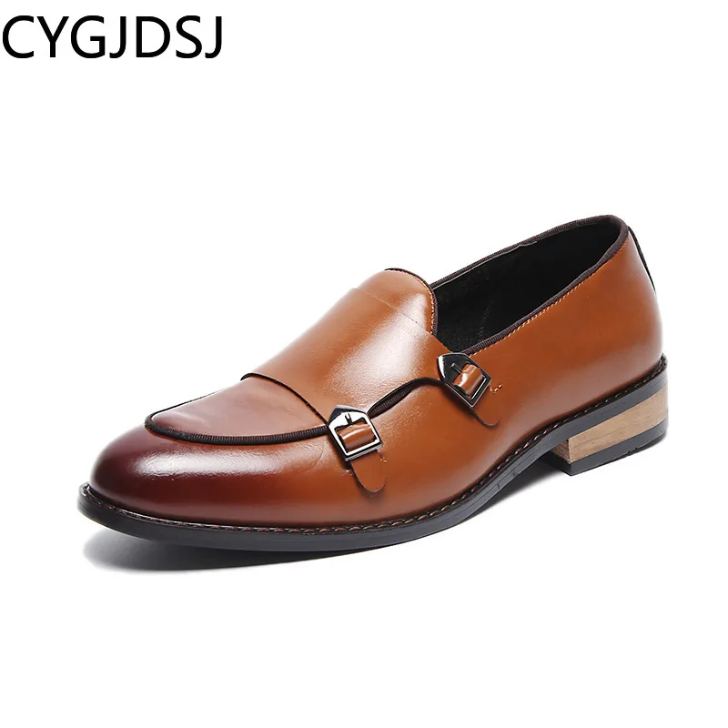 

Formal Slip on Shoes Men Italian Double Monk Strap Party Shoes for Men 2023 Loafers Men Shoes Leather Zapatos De Hombre Sapatos