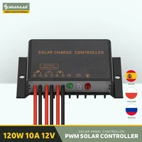 smaraad pwm solar controller 120w 10a 12v lead acid battery lithium iron phosphate street lamp infrared remote control ce