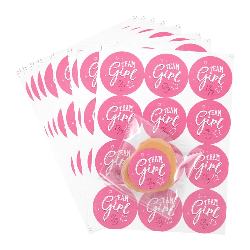 

120Pcs Boy Or Girl Gender Reveal Party Stickers Blue Pink Team Stickers Decoration Baby Shower Gift Label Decor Supplies