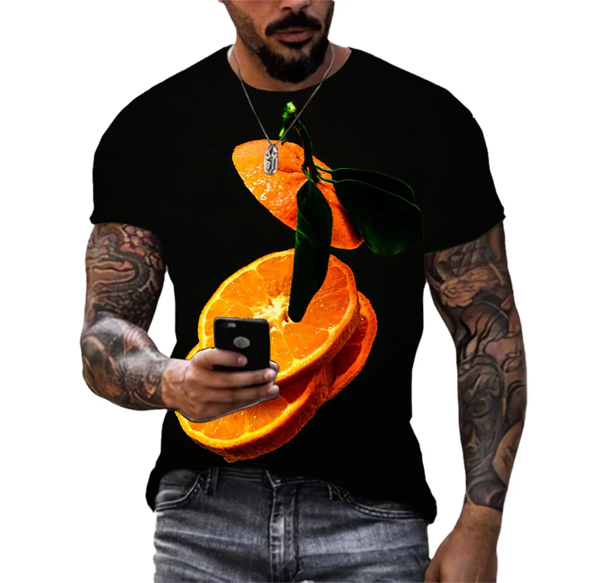 

Fashion Hot Selling Fruit Men'S T-Shirt 3d Hd Printing New Apple Tide Brand Quick-Drying Polyester Top Loose Oversized Clothing