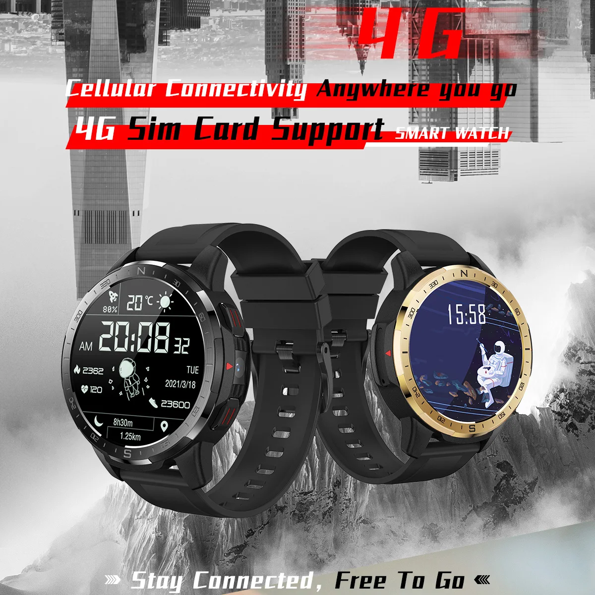 

Умные часы 4G GPS двойная система Wifi Sim карта смарт-часы мужские 128 ГБ сердечный ритм фитнес артериальное давление Android 9,1 Huawei водонепроницаемый