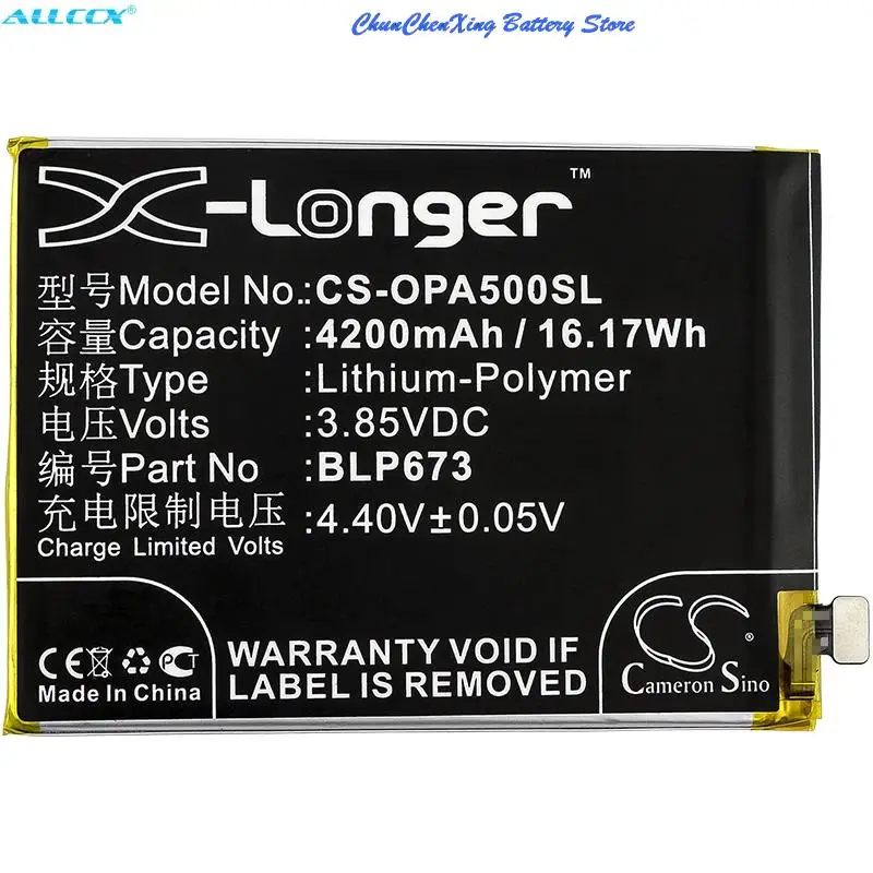 

Аккумулятор Cameron Sino BLP673 4200 мА · ч для OPPO A2 Pro, A3s, A5, AX5, CPH1803, CPH1805, CPH1851, PBAM00, PBAT00, R15 Neo, Realme 2