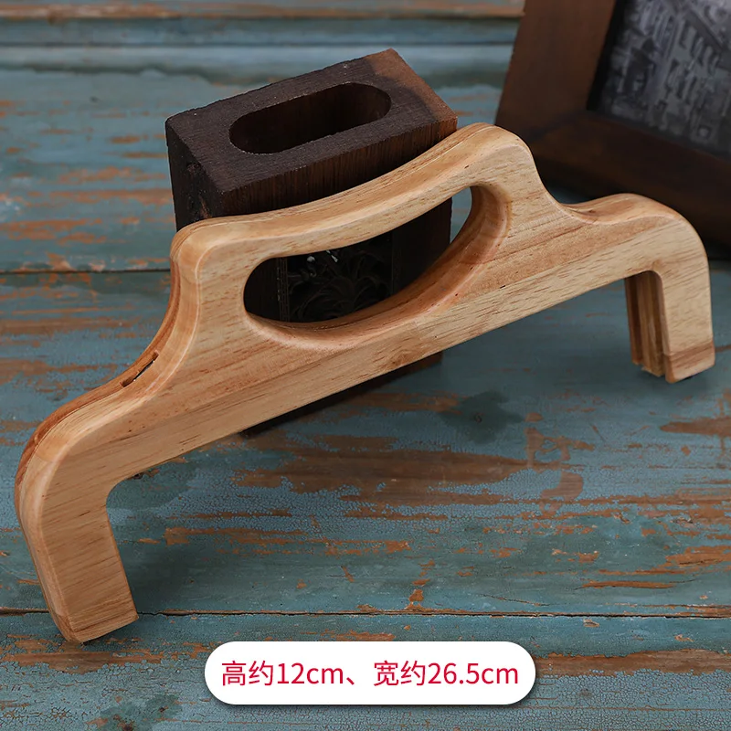 New Trendy 1 Set  Nature Wood Handle Wholesale Handbag And Purse Frame Wooden Obag Hanger Accessories Diy Handmade Parts Factory