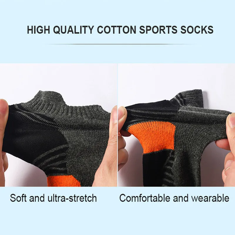 5 Pairs High Quality Socks Men Summer Outdoor Casual Cotton Socks Short Breathable Black Ankle Socks Run Sports Socks