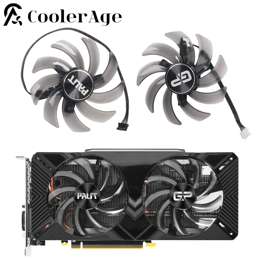 Вентилятор видеокарты для PNY Palit RTX 2060 2070 Gamingpro Dual GPU Cooler 85 мм |
