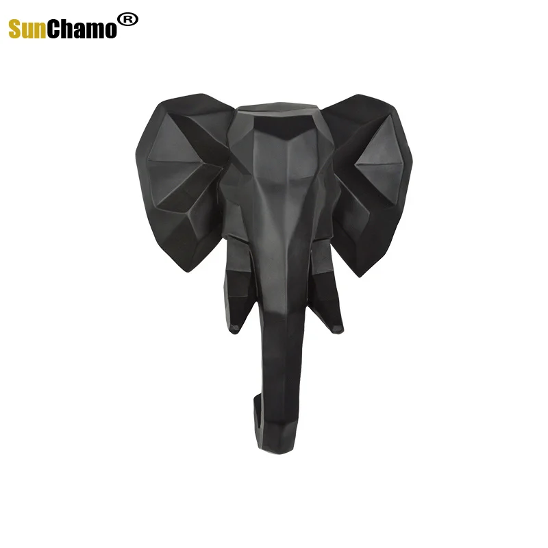 Черно-белый настенный элемент со слоном, современное искусство, табличка, охота, скульптура-искусственная таксидерма, современный подвесной Декор для дома