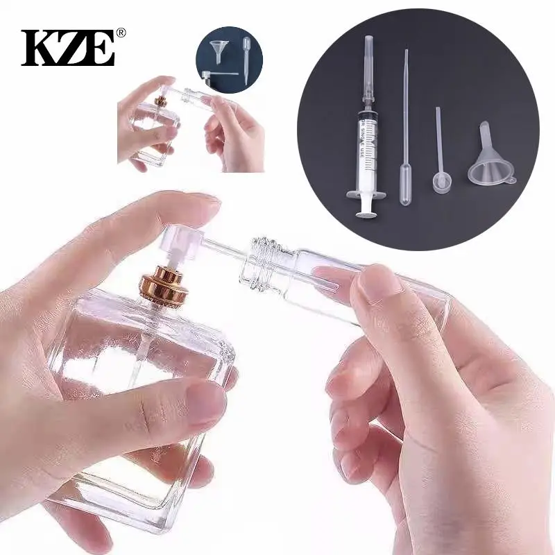 Набор инструментов для заправки духов, пластиковый диффузор, шприц, трубочка-капельница, необходимый спрей для дозирования, косметические инструменты, 3/4/5 шт./набор