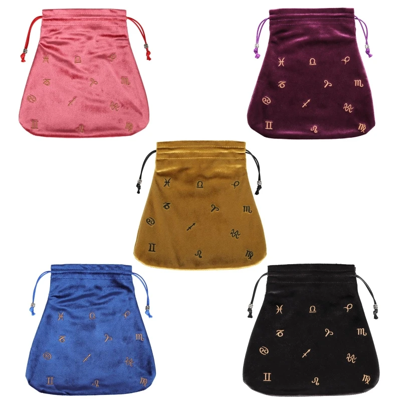 

Card Storage Bag Board Game Card Drawstring Package Flannel Velvet Storage Bag