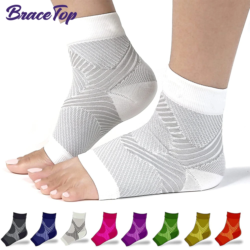 

BraceTop Ankle Brace Plantar Fasciitis Socks for Women Men, Compression Ankle Socks Arch Support Socks Heel Spur Relief Products