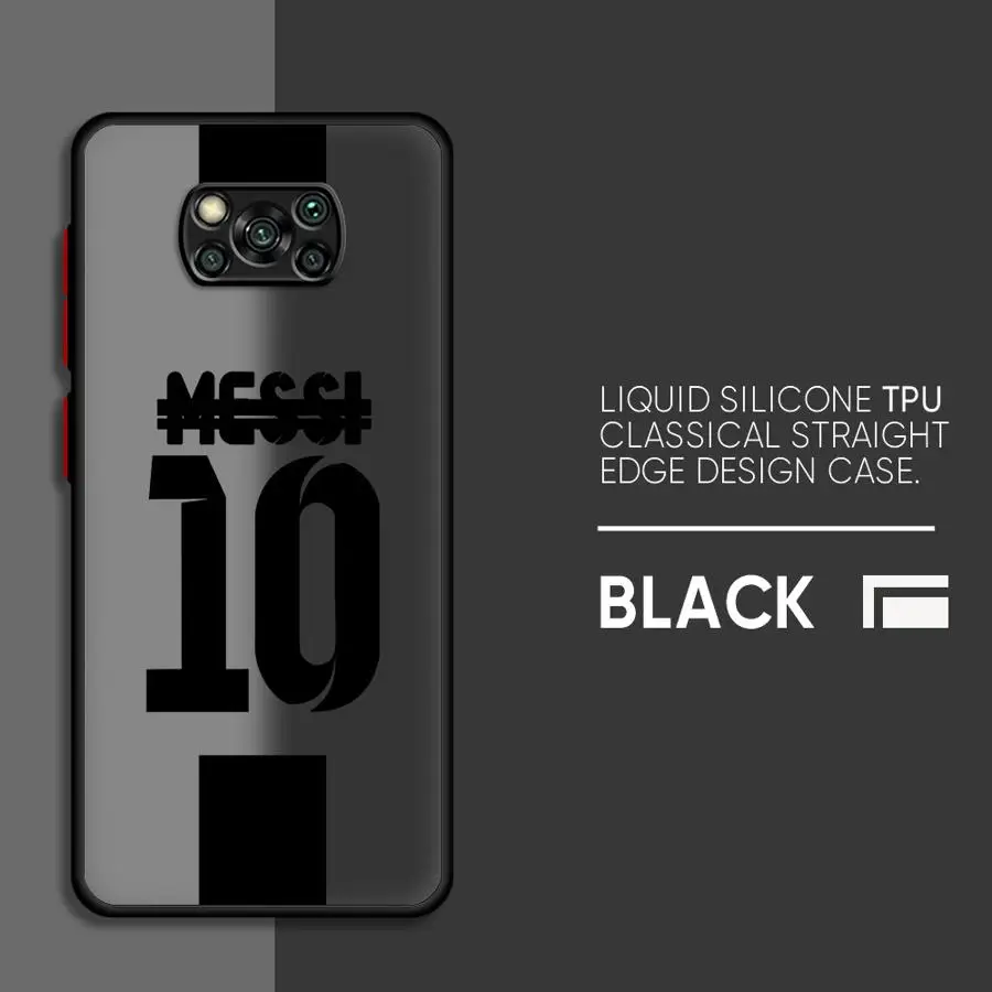 Spuerstar CCR7-M-messi Matte Case for Xiaomi Poco X3NFC X4 GT F3 X5Pro M5 X3 Pro M5s C40 C50 C51 Phone Cover Shell
