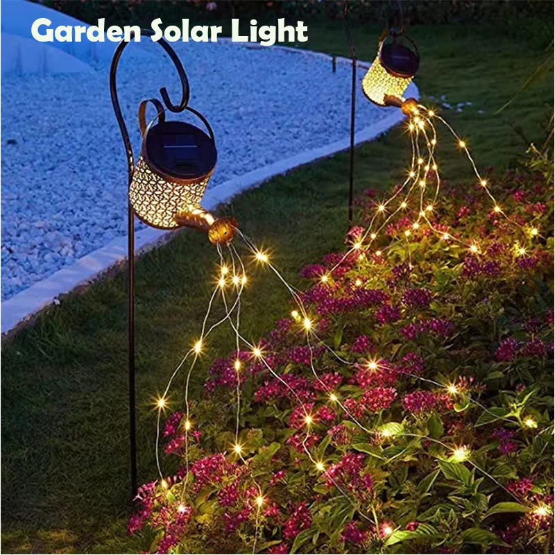 

Garden Solar Watering Can Light Hanging Kettle Light Waterproof Garden Decoration Metal Retro Light Outdoor Terrace Lawn Patio