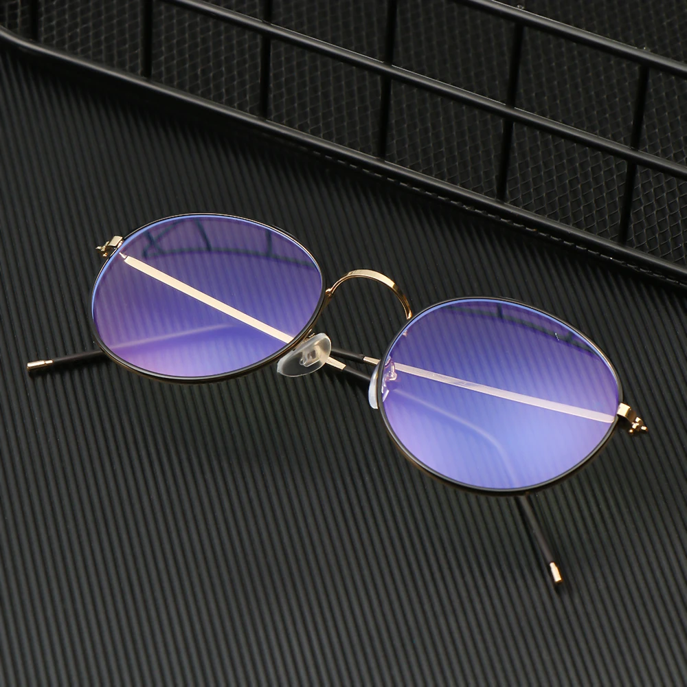 Очки в металлической оправе для компьютера с защитой от сисветильник света |