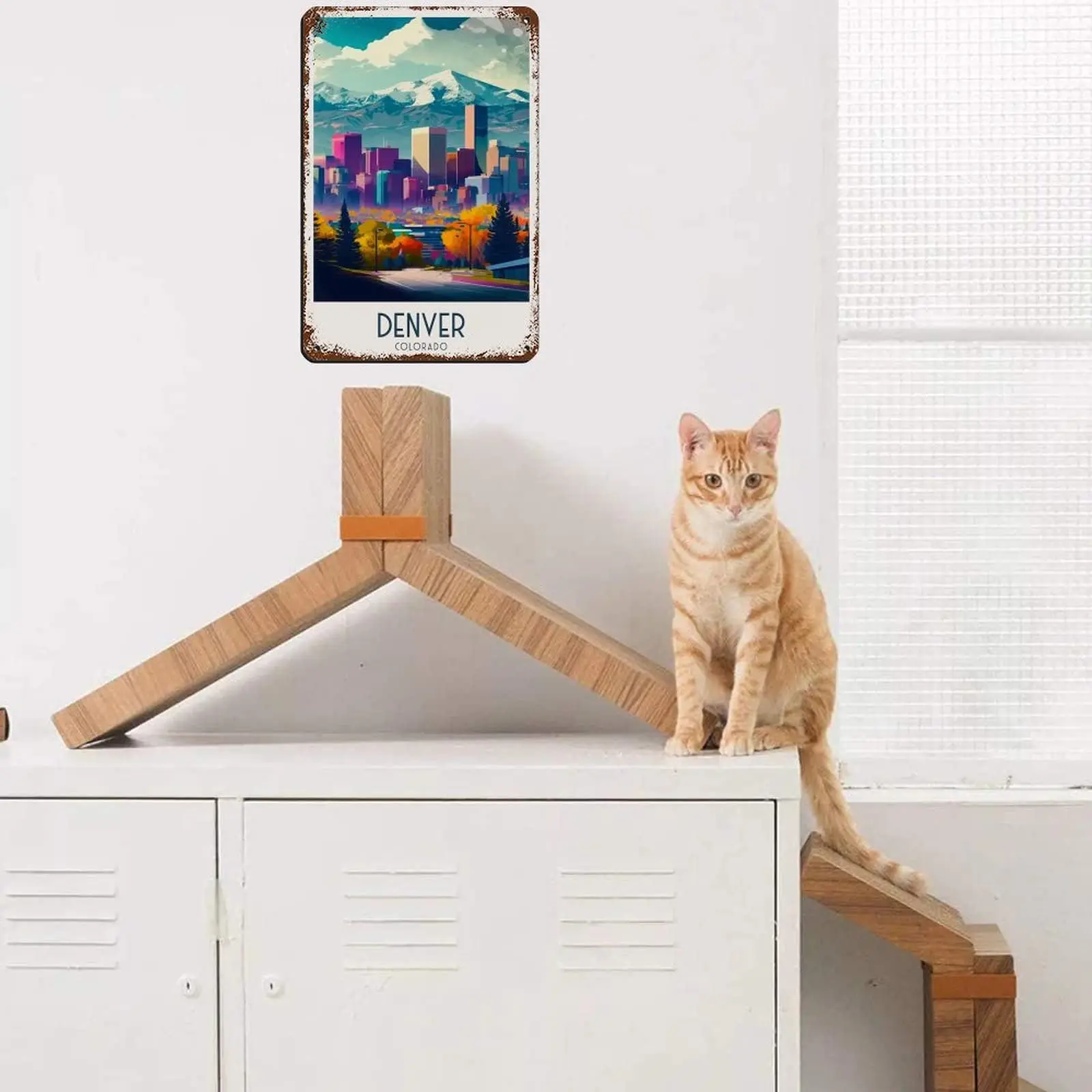 Постер для путешествий AMTETE Денвер Колорадо жестяная вывеска винтажный