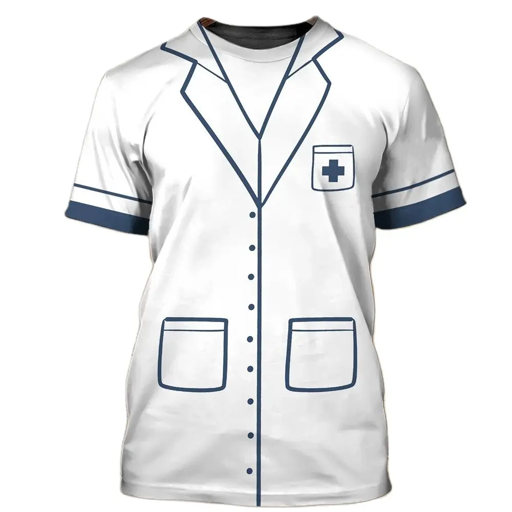 

Футболка мужская оверсайз с круглым вырезом, модная рубашка с принтом доктора, топ с коротким рукавом в стиле Харадзюку, на лето