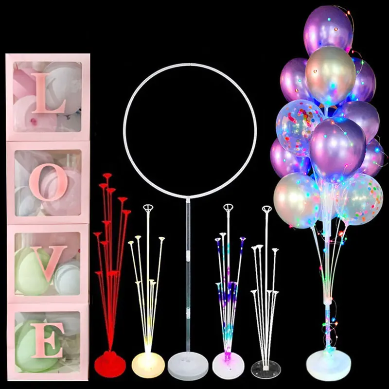 

Balloons Column Stand Wedding Kids Adult Birthday Party Decoration Table Balloon Arch Set Ballons Accessories Christmas Supplies