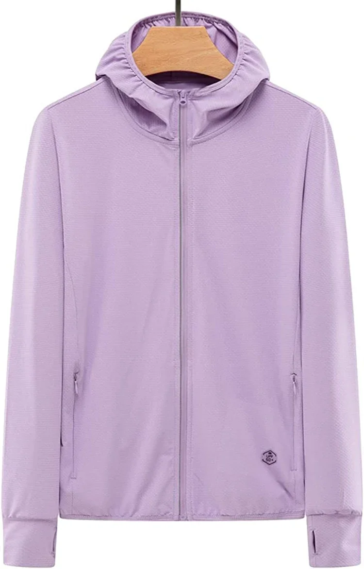 Женская одежда UPF 50 + УФ на молнии толстовка с длинным рукавом для бега походов