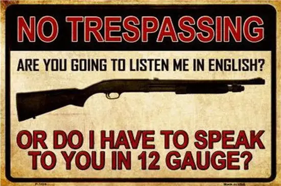 

Metal Tin Sign no trespassing warning Decor Bar Pub Home Vintage Retro