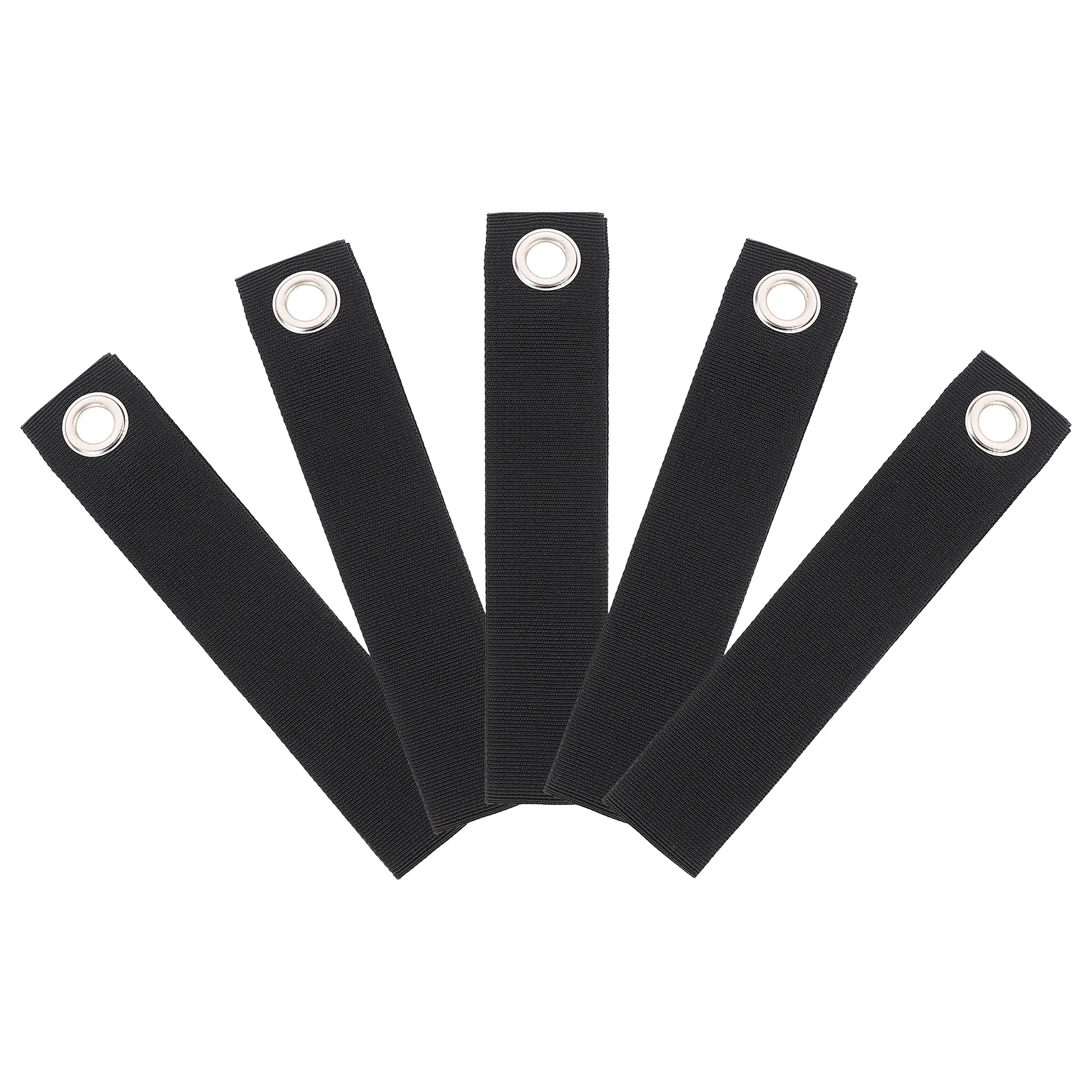 5Pcs Hood Loop Straps Tie Down Anchor Straps for Hauling Canoe or Kayak (Black)